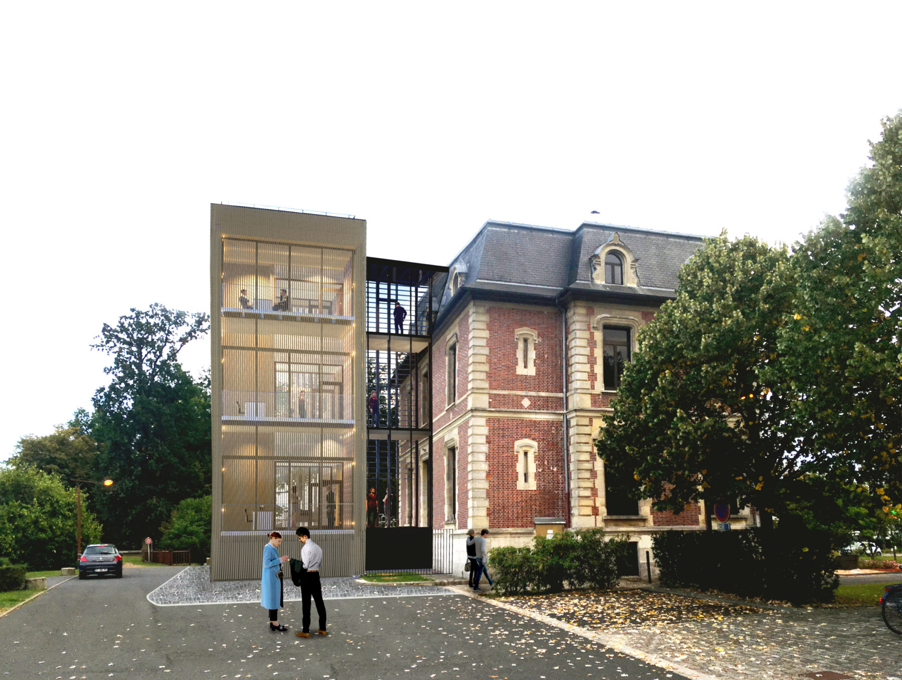 Perspective du projet de l'extension de la Mairie d'Othis